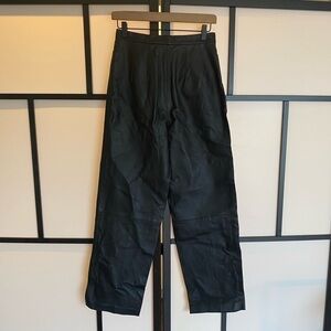 Vintage Black leather boot cut pants